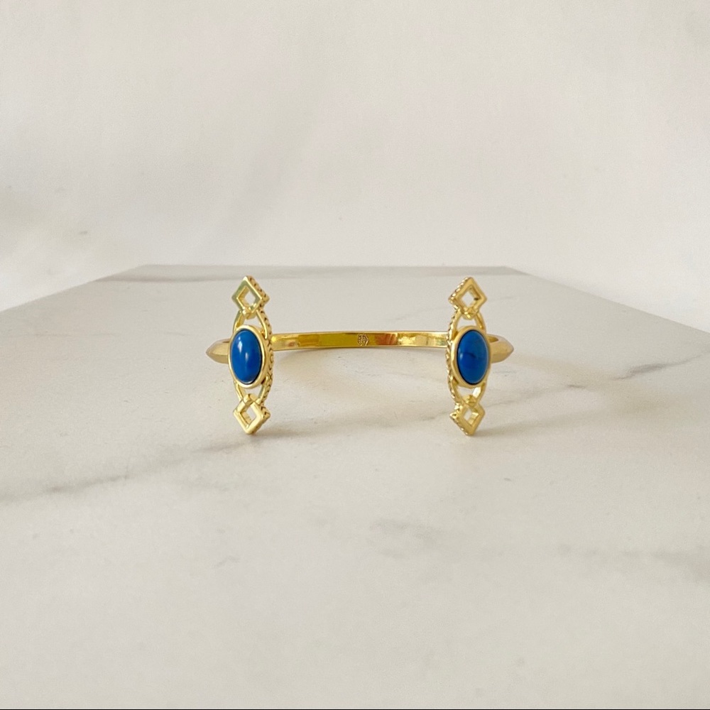 Gold Blue Stone House of Harlow Bracelet